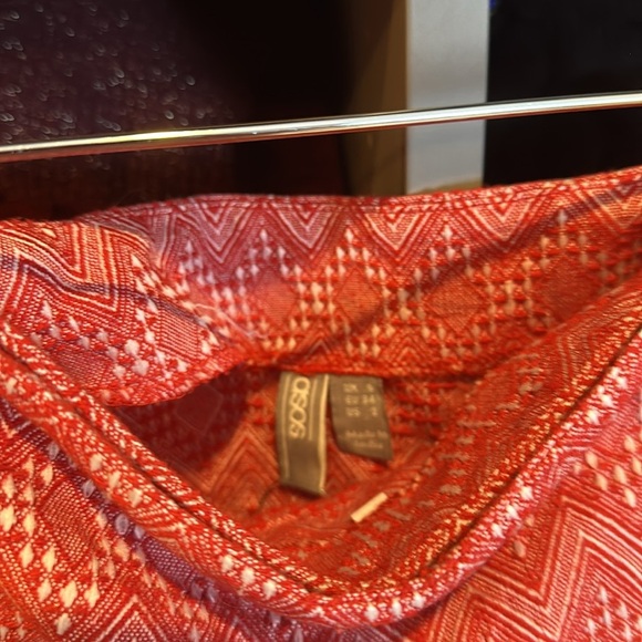 ASOS pink/white Pom Pom adorned wrap skirt with tie size 2 - Picture 2 of 3